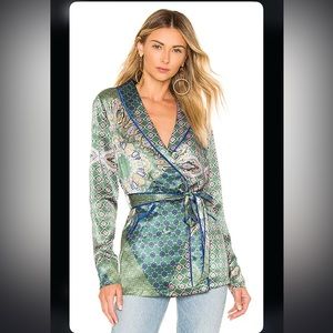 House of Harlow 1960 - x REVOLVE Arthur Top in Moss Green Patchwork- Size XS